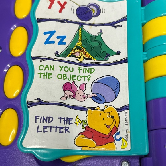 Vintage 1998 Disney Talking Fun ABCs Purple Toy‎ Book - Picture 13 of 16